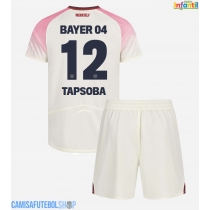 Camisa de time de futebol Bayer Leverkusen Edmond Tapsoba #12 Replicas 2º Equipamento Infantil 2025-26 Manga Curta (+ Calças curtas)